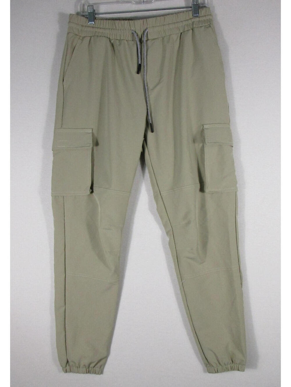 Sovereign Code Mens Cargo Pants Tapered Leg Drawstring Size M Olive Green